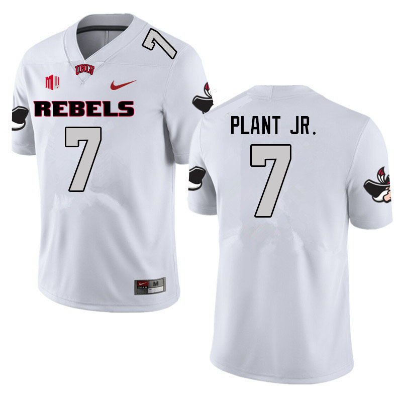 Men #7 Adam Plant Jr. UNLV Rebels College Football Jerseys Sale-White